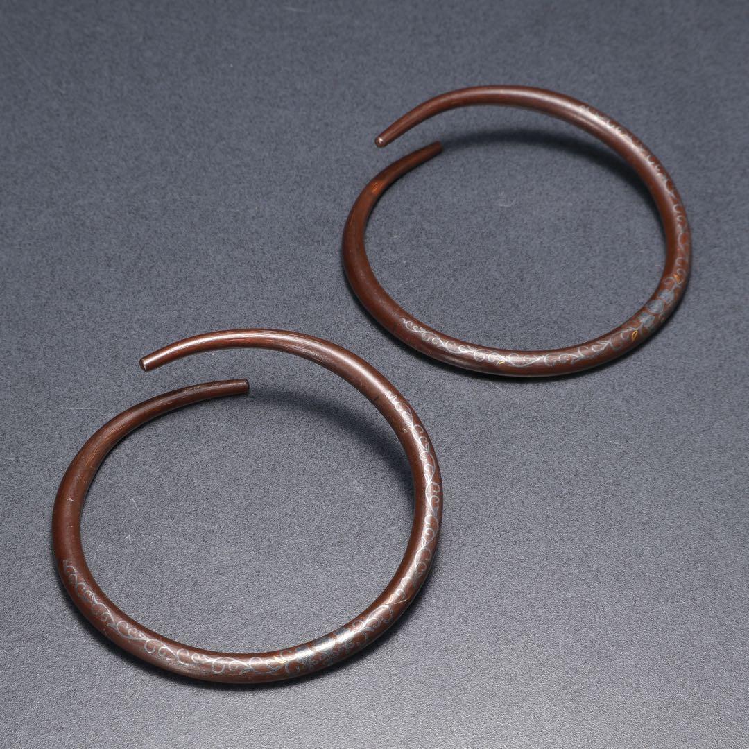 釜釻　象嵌　桐唐草　金銀　和田美之助　共箱　R1622お11