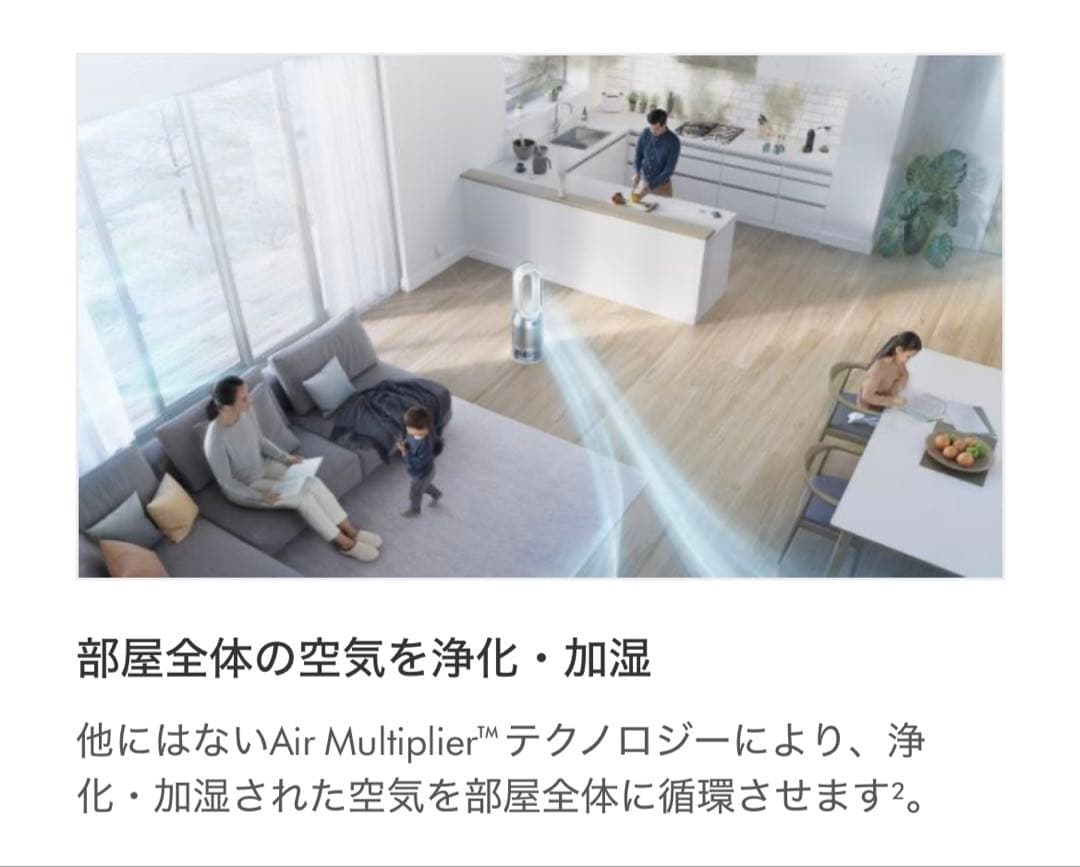 Dyson 加湿空気清浄機(PH03 WS N)