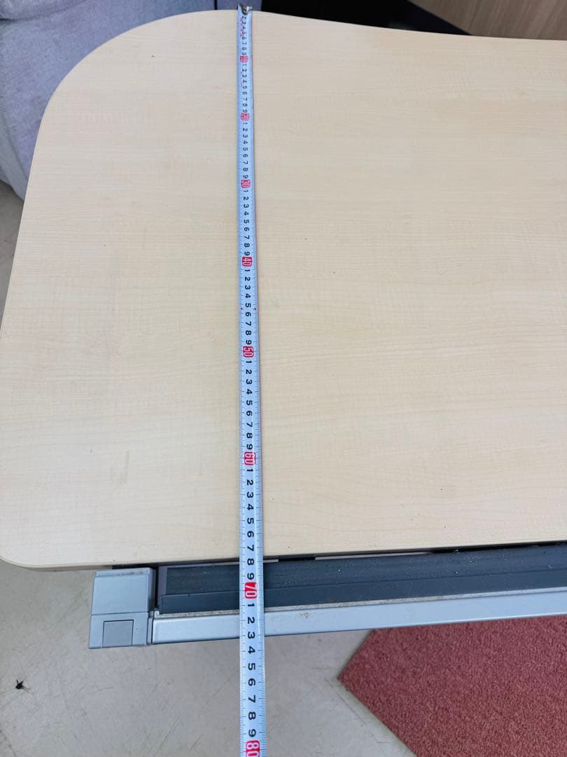 福岡発 KOKUYO テーブル 事務机 ナチュラルブラウン オフィス 180cm