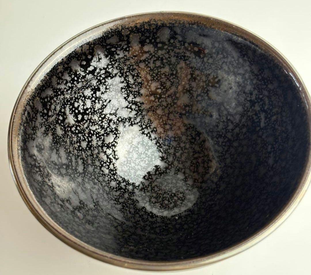洛東 桶谷定一 夢占い油滴 天目茶碗 共箱 抹茶碗 茶器
