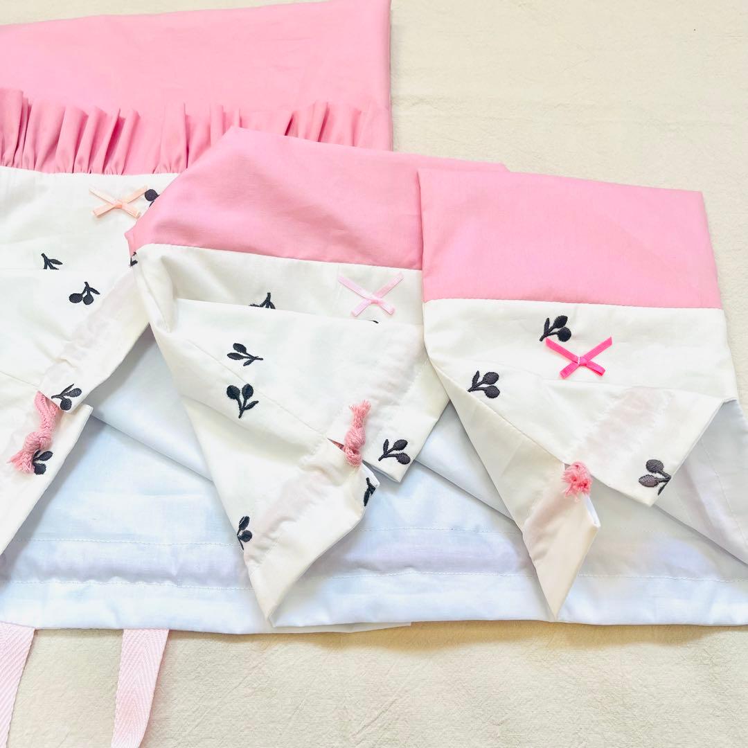 入園入学　5点セット　刺繍チェリー✖️ピンク