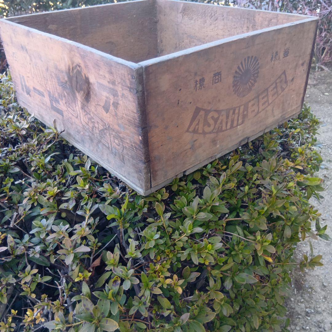 ASAHIビール 木製アンティーク箱