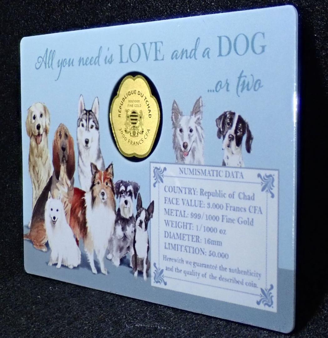 ワンちゃんの肉球金貨！犬のゴールド 限定品 公式COA付