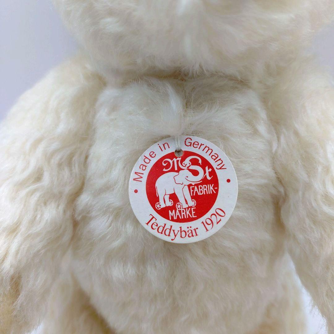 シュタイフ Steiff テディベア 黄タグ ホワイト ドイツ製 25cm