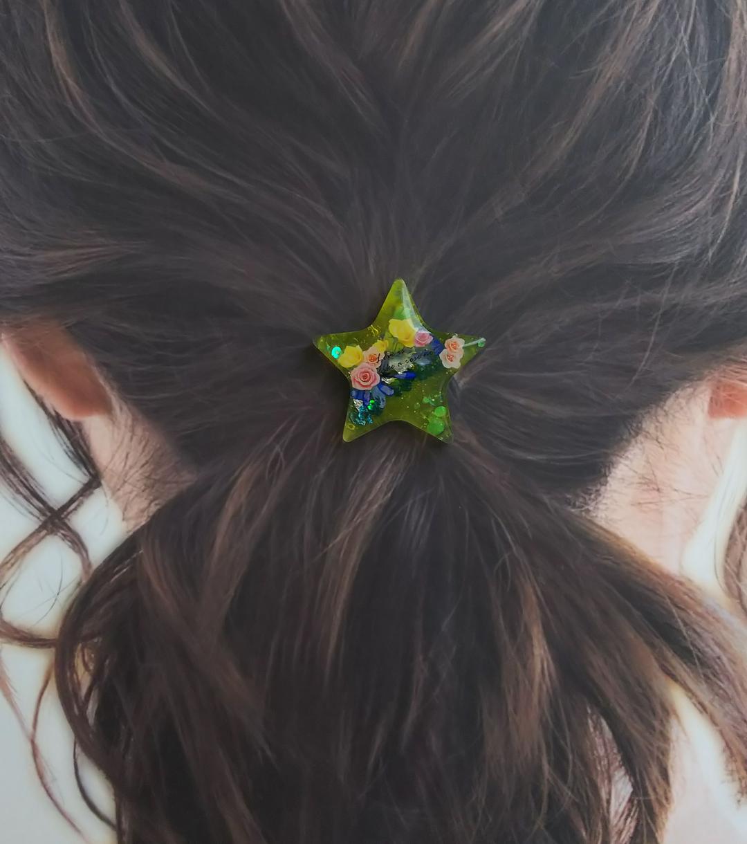 SALE レモネードスターレジンヘアゴム