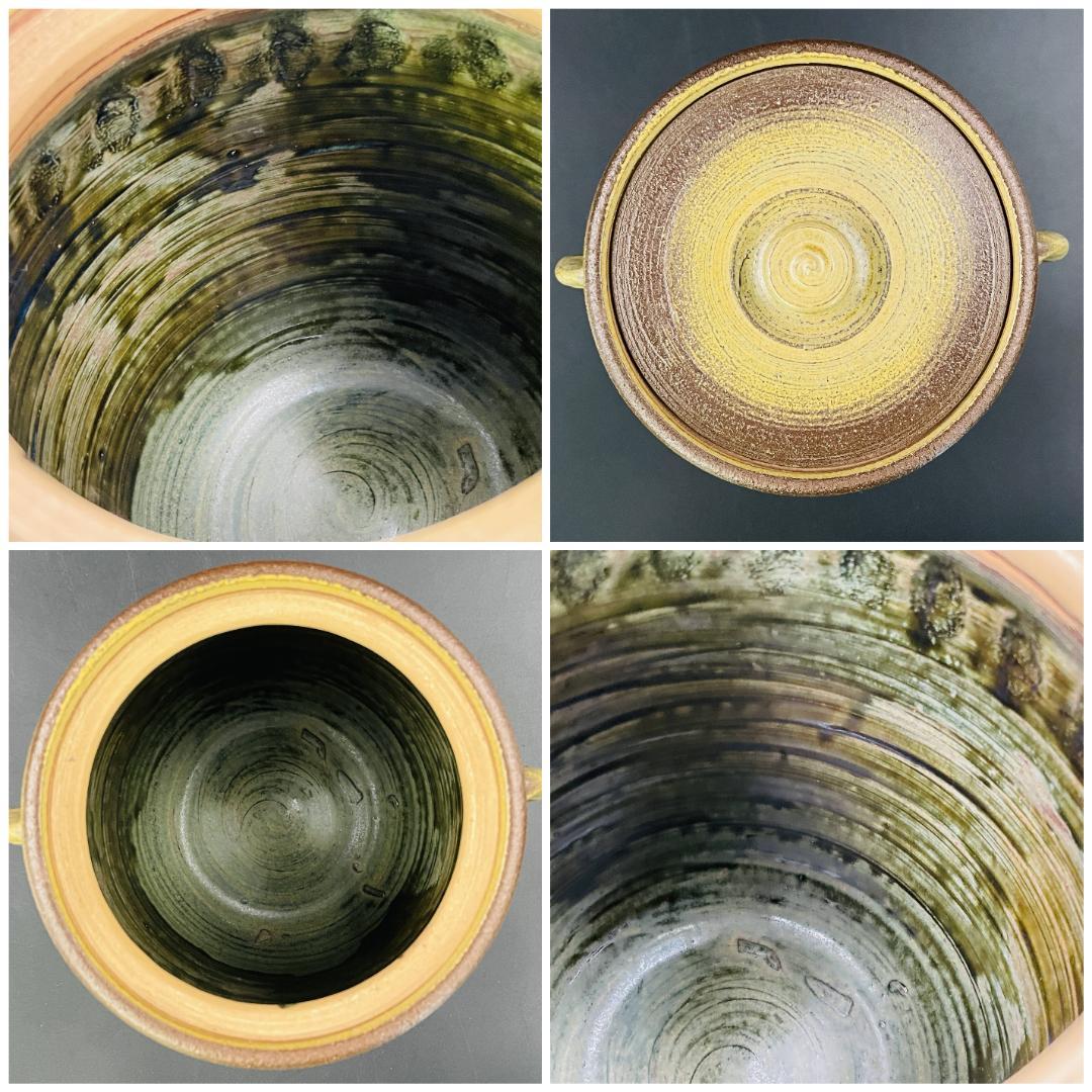 【未使用保管品 平万代屋 水指 清銘】茶道具 万代屋写 水差し R8SB44