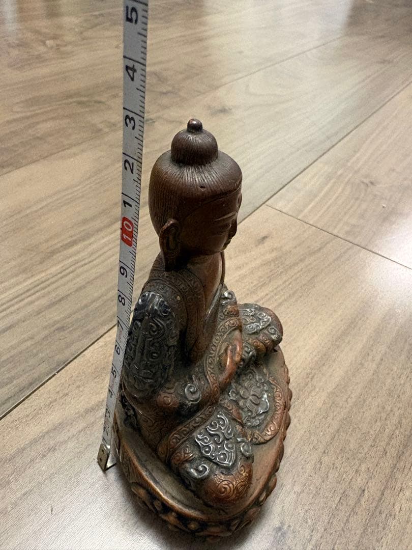 古董 釈迦如来像 仏像 座像 古銅製