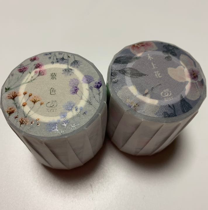 海外マスキングテープ　Loidesign  木上花　藥色　新作　PET2点セット