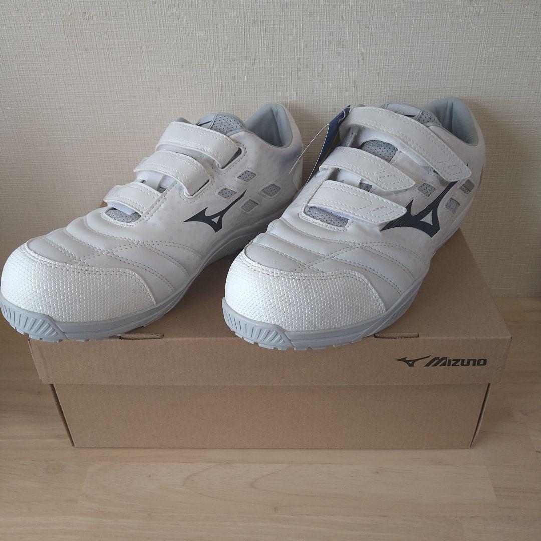 MIZUNO安全靴 オールマイティ ホワイト×ネイビー25.5cm
