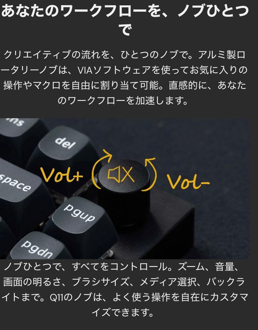 【1日限定金額】Keychron Q11 (US ANSI 配列)分離キーボード