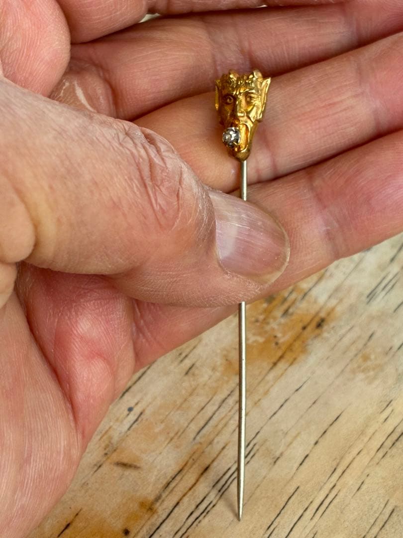 アンティーク1900s デビル　悪魔　サタン　スカル　インダストリアル　レトロ