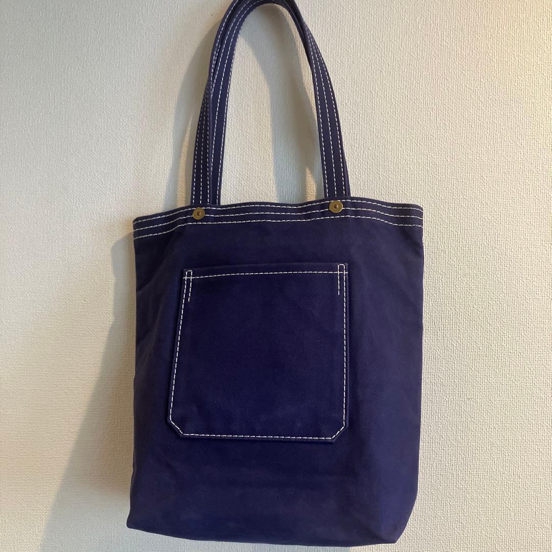 一澤帆布製 ネイビー トートバッグ