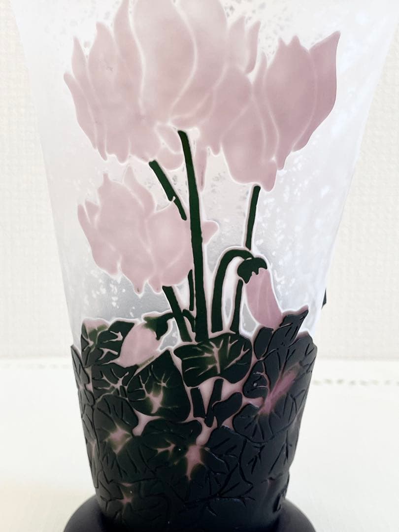 上越クリスタル硝子 月夜野工房　花瓶