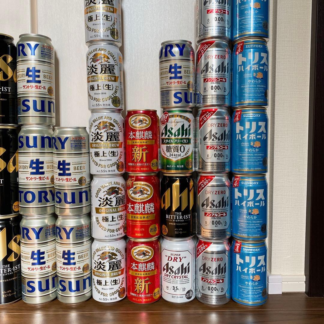 ビール、発泡酒、ハイボール、ノンアル等　計48本【賞味期限近】