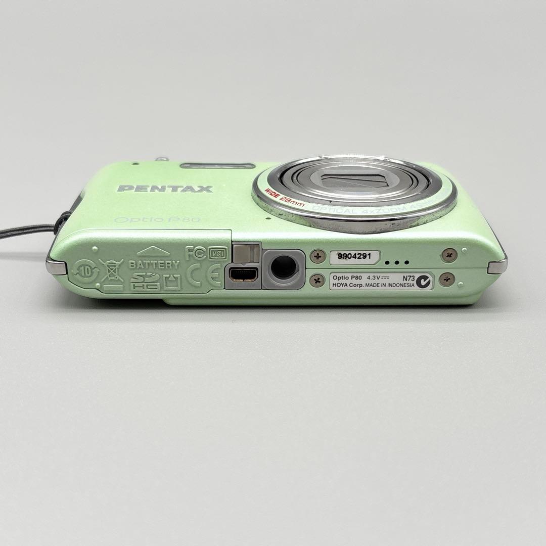 【レアカラー】PENTAX Optio P80 ピスタチオグリーン コンデジ