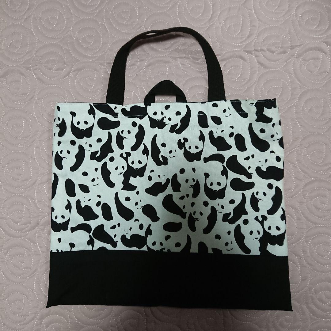 入園 入学 オーダー パンダ レッスンバック 巾着