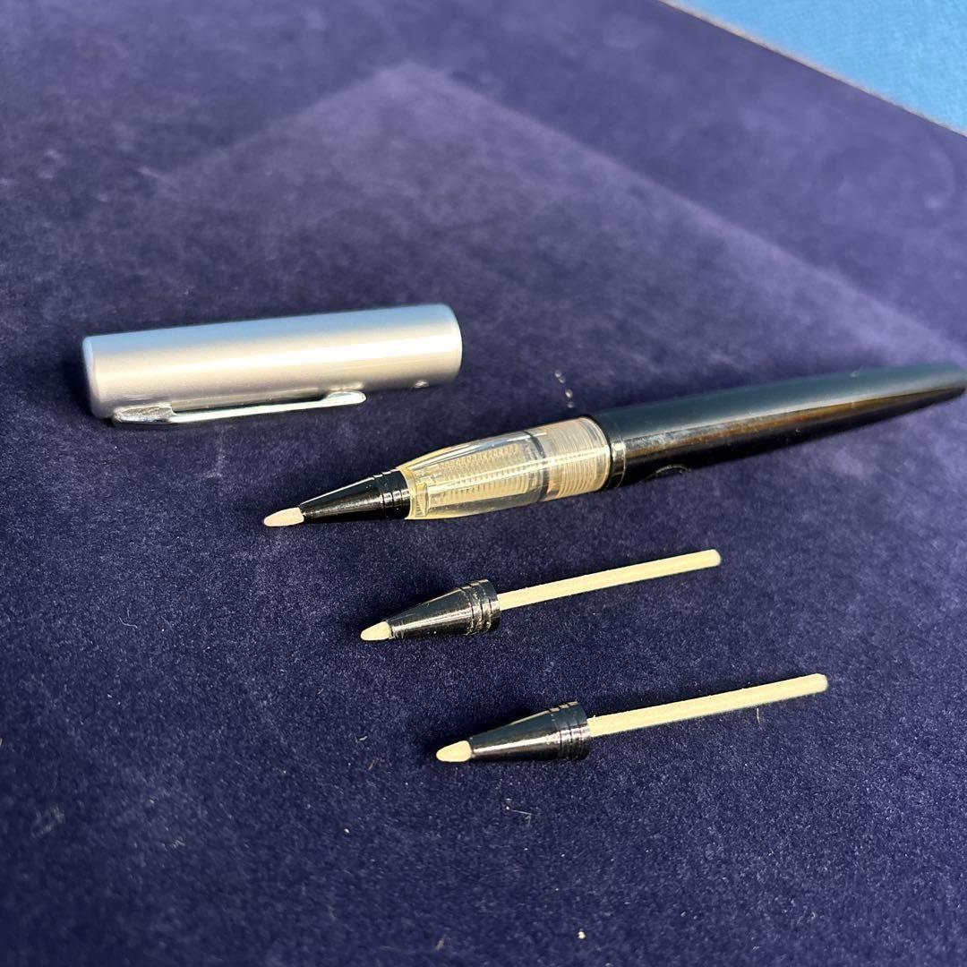 未使用2本セット ソフトペン PLATINUM PEN シルバー 昭和レトロ
