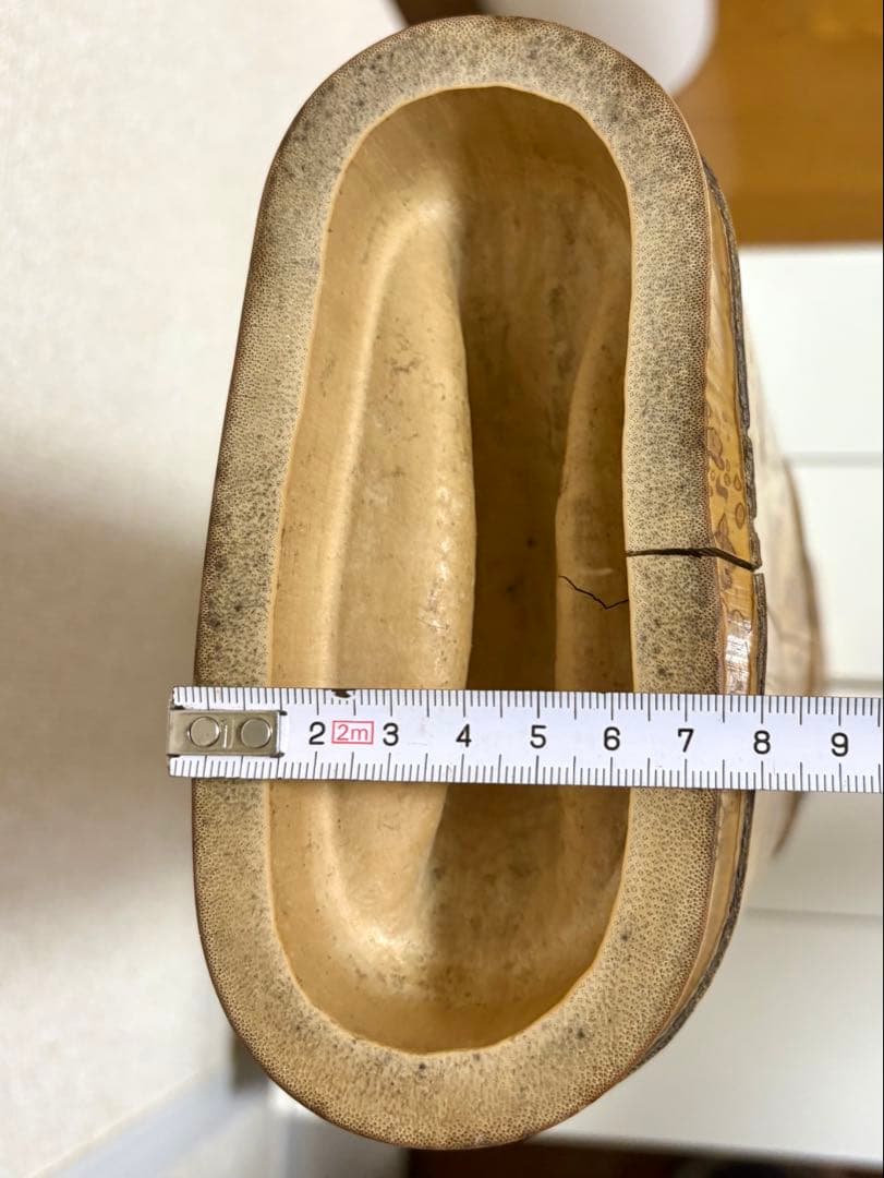 京都銘竹　図面竹　オブジェ　DIY素材　希少品