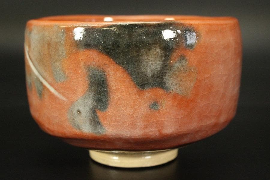 茶道具 赤茶碗 抹茶茶碗 平成 庚午 作家物 富士山(メ1795)