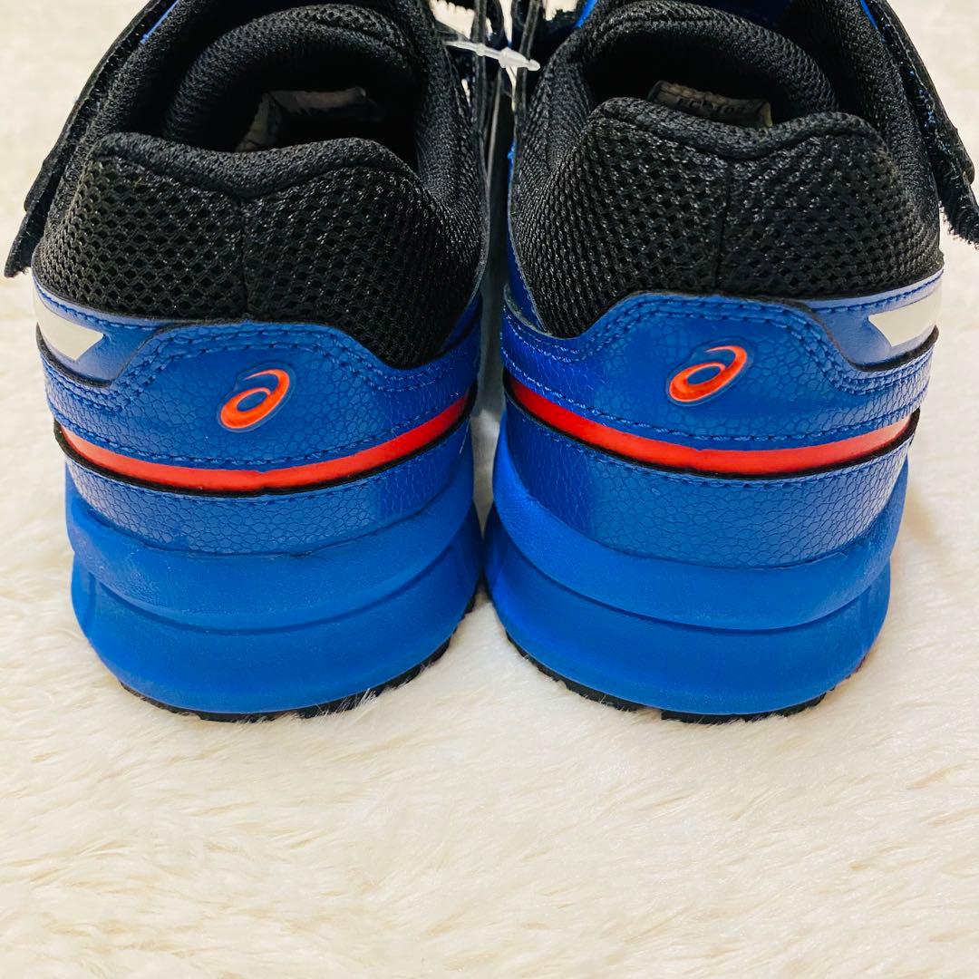 新品タグ付き！廃盤　希少asics アシックス　安全靴 作業靴　ベルクロ 青