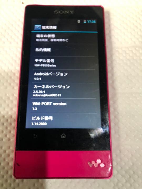 SONY ウォ-クマン　NW-F805