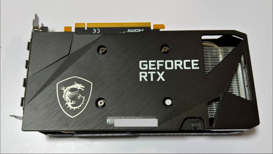 【中古】MSI VENTUS 2X Geforce RTX3060 12G OC