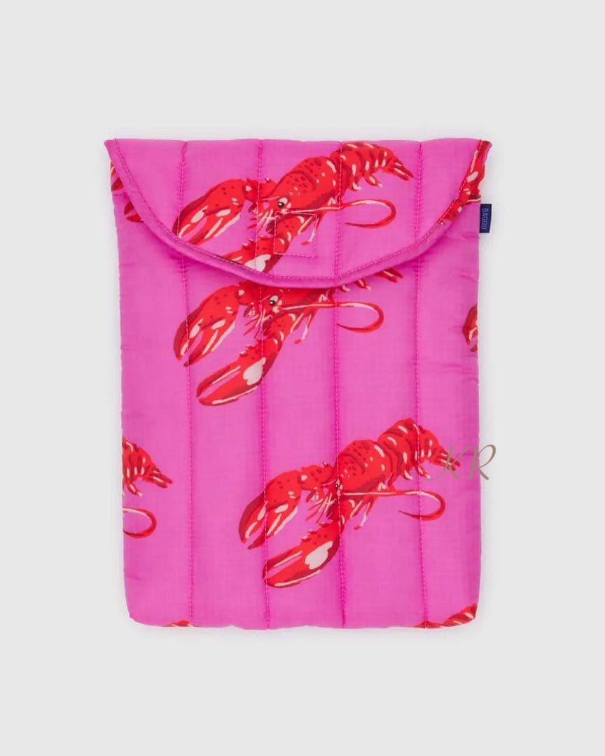 ★ Baggu ★ パソコン ラップトップ スリーブ13”14”ピンクロブスター