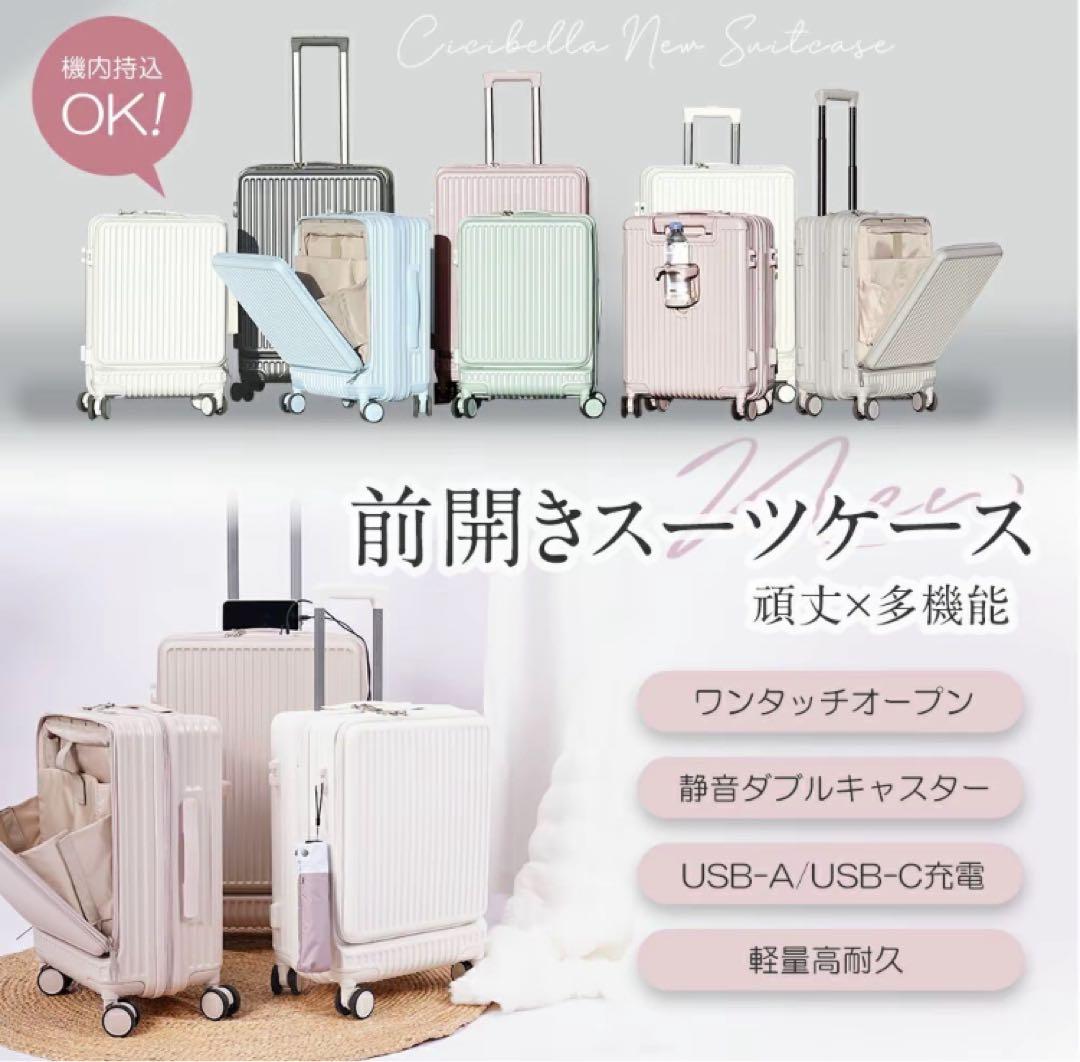 Mサイズ キャリーケース ダークメタリック色 約69L