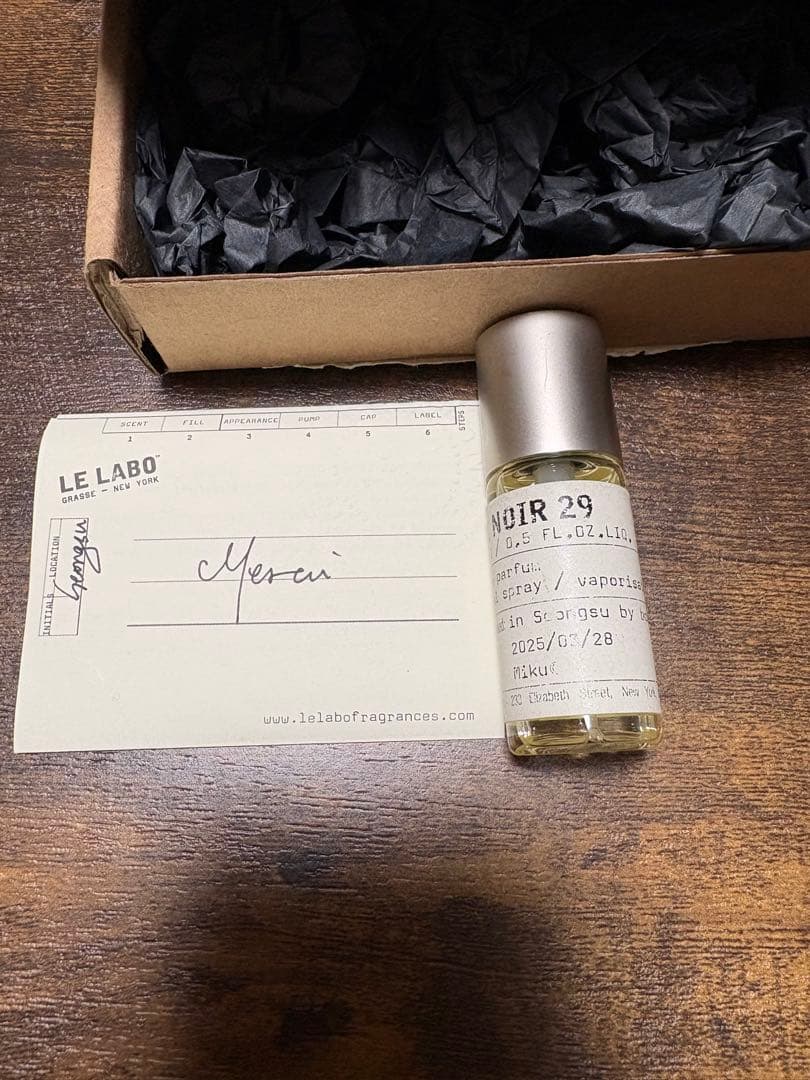 Kento　LE LABO THE NOIR 29 15ml 香水