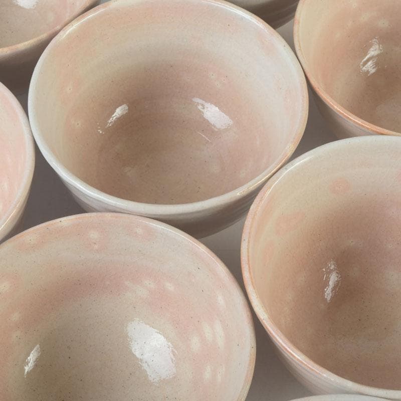 茶道具　高取焼　神谷新吾作　数茶碗　十客　共箱　M　9925A