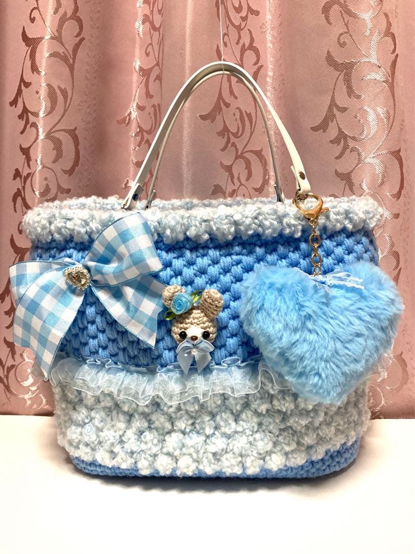 ♥️手編み♥️ニットバッグ♥️がま口バッグ♥️ペットボトルカバー♥️ハンドメイドバッグ♥️