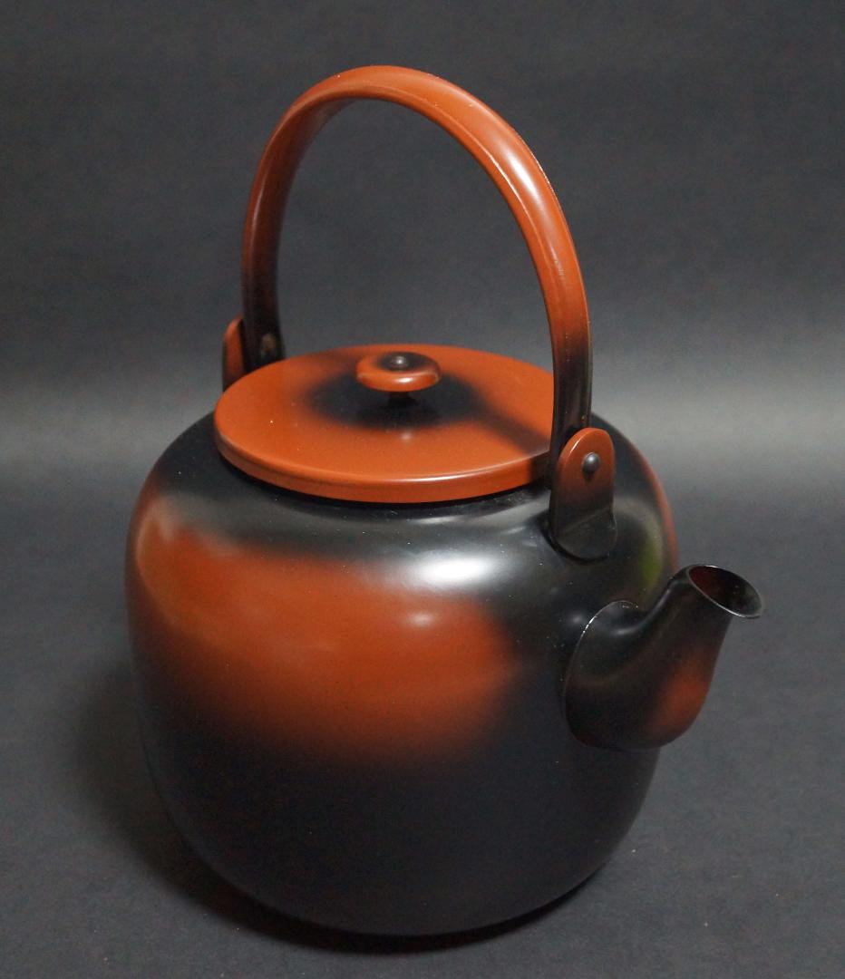 茶道具 秀峰堂製 銅製 腰黒薬缶 水注水次 点前道具 口蓋付 裏千家流保管品美品