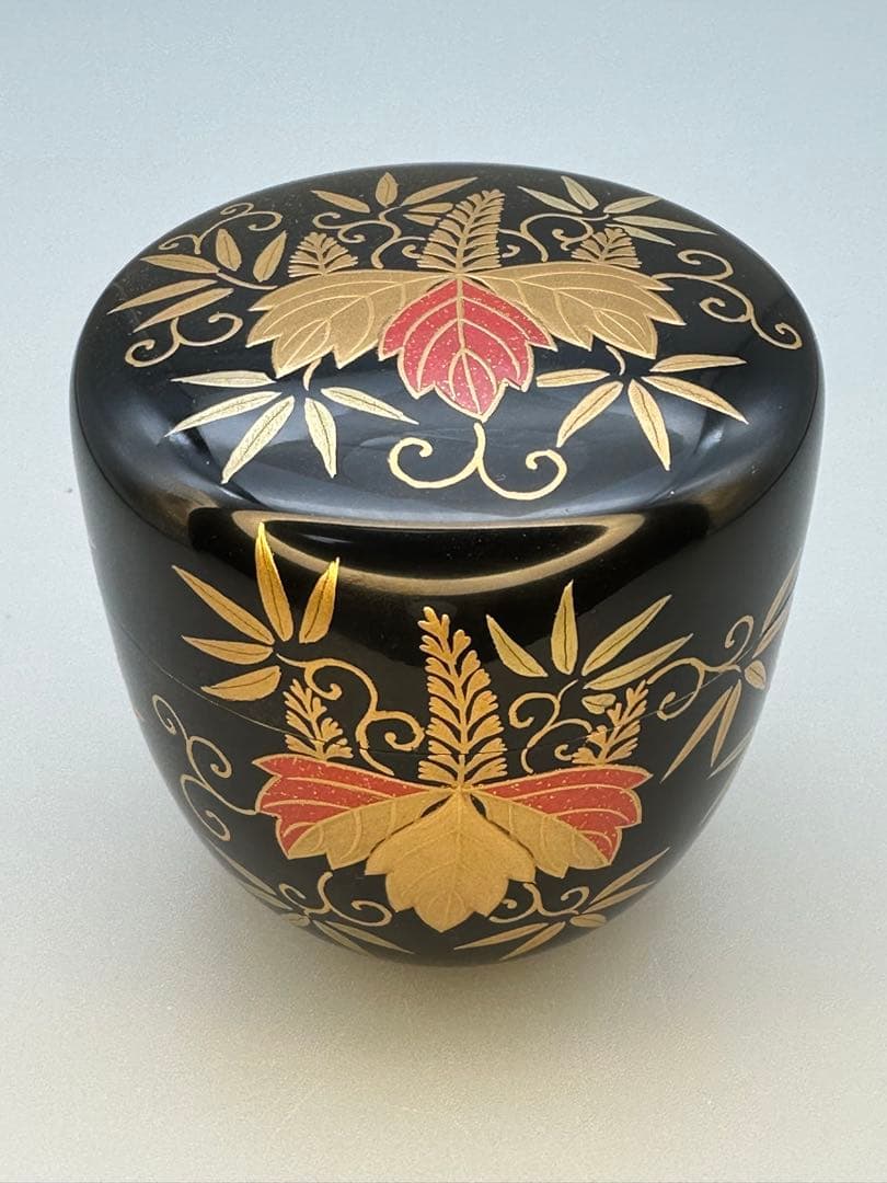 茶道具　棗　佐野長寛　桐笹蒔絵