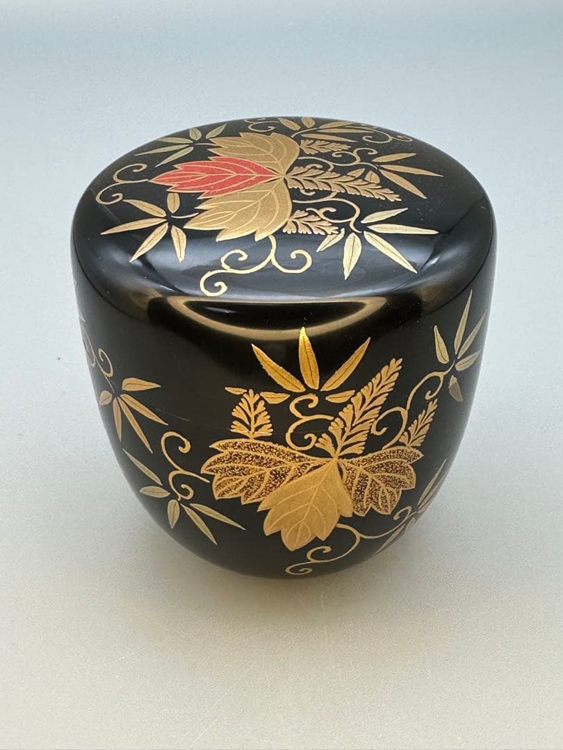 茶道具　棗　佐野長寛　桐笹蒔絵