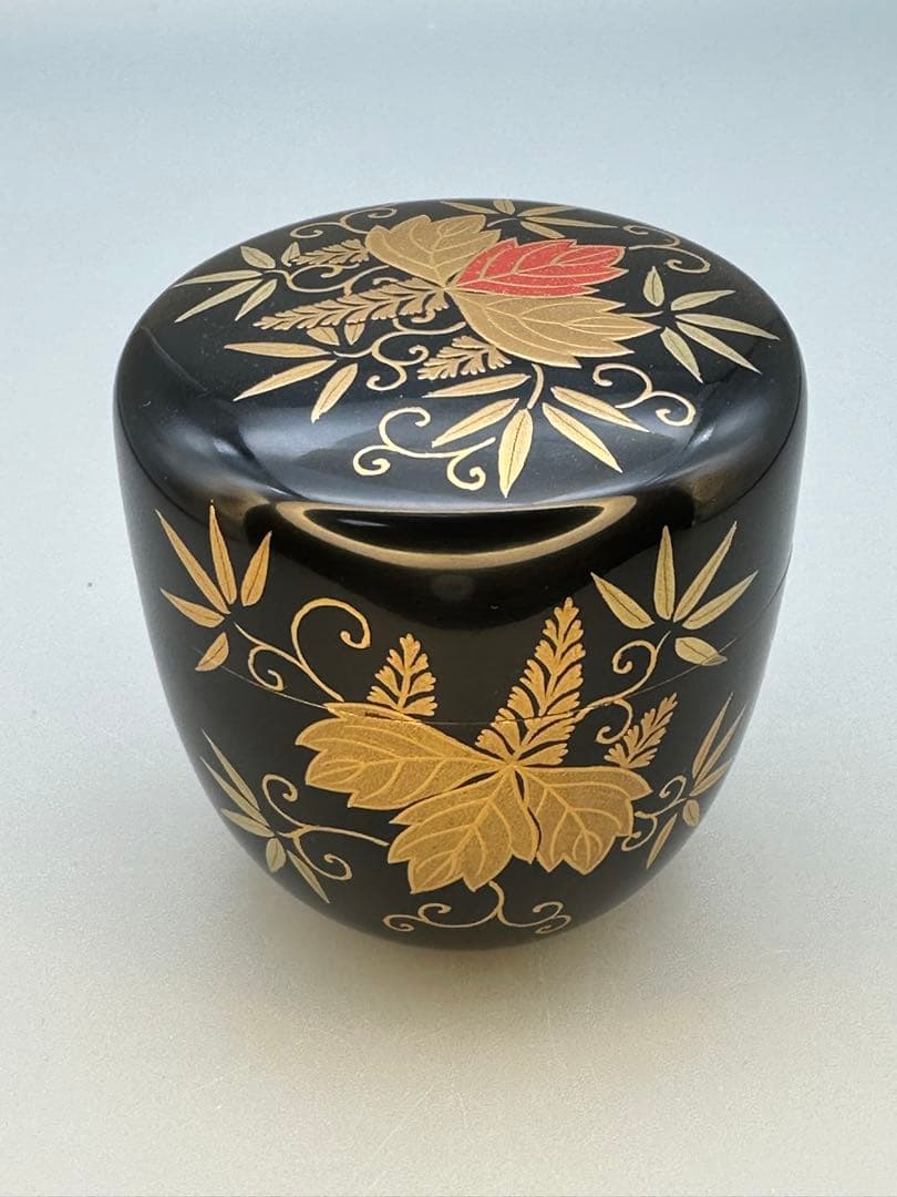 茶道具　棗　佐野長寛　桐笹蒔絵