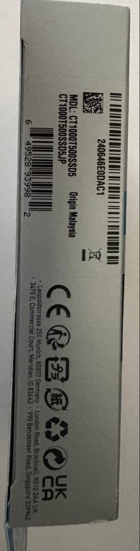 内蔵型SSD crucial T500 1TB PCIe Gen4 NVMe SSD