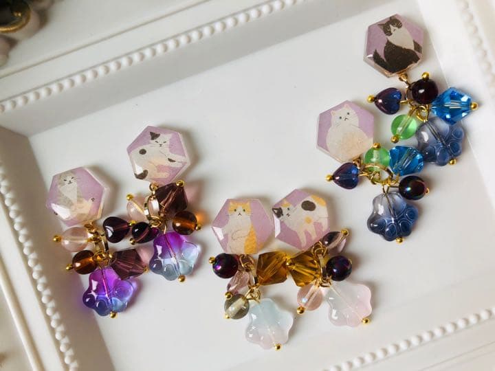 ✩.*˚えっぴーさん専用♡にゃんこピアス イヤリング
