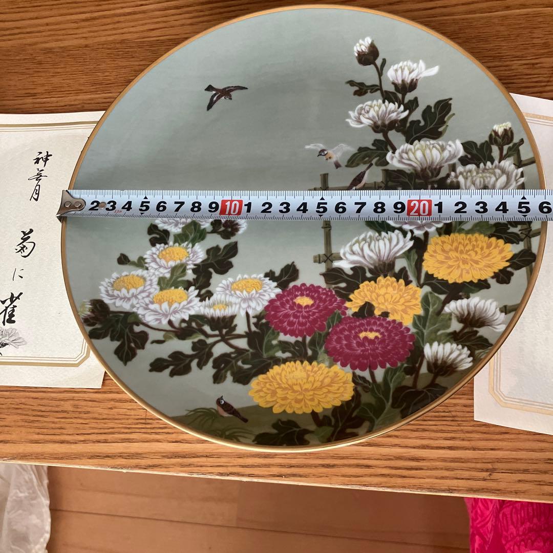 未使用　フランクリン.ポーセリン　限定版　絵皿　花鳥12ヶ月　前12セット　箱無