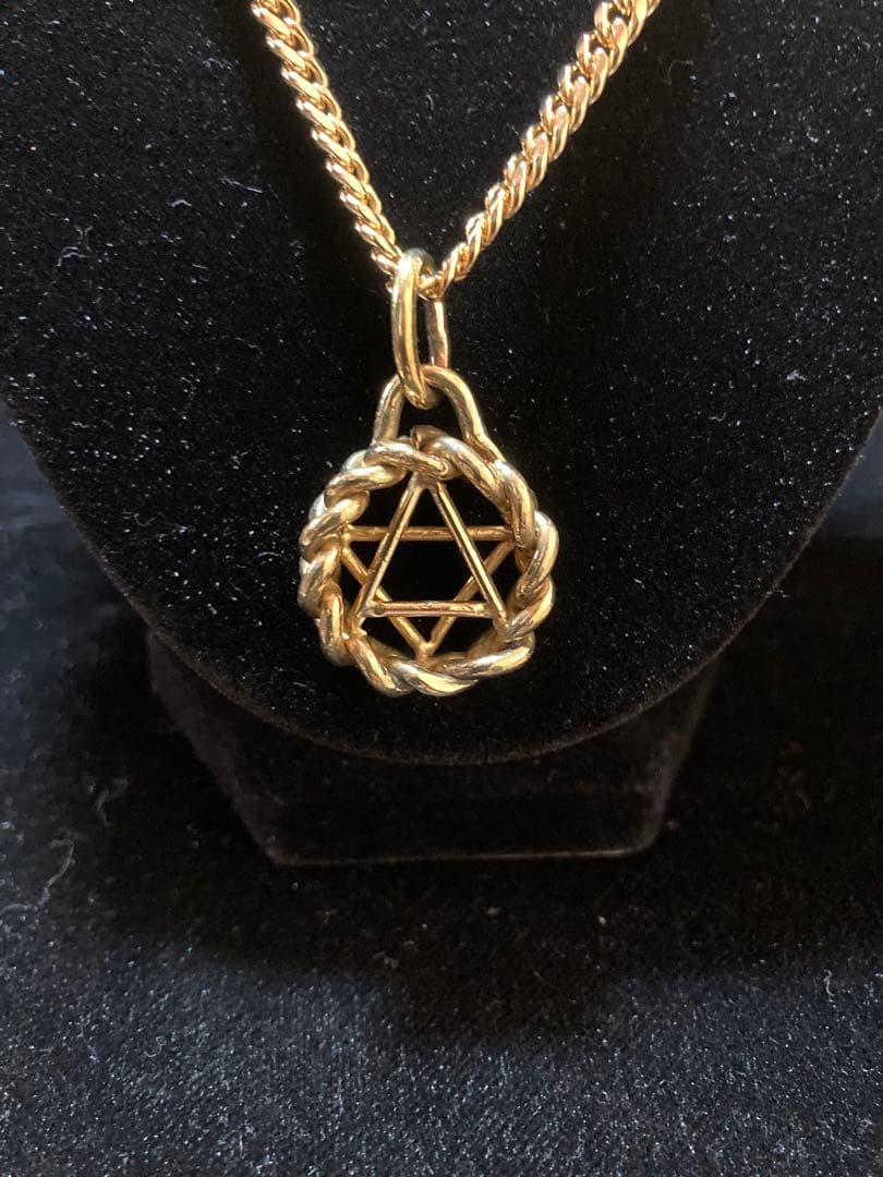 六芒星Pendant チェーン付き 真鍮