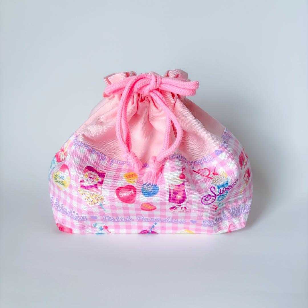 入園入学5点セット 女の子 ピンク ドリンク柄 レッスンバッグ 体操服袋