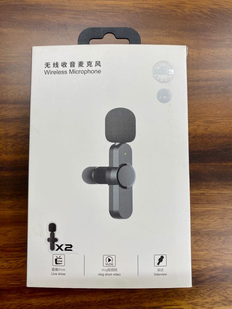 スマホ用　ワイヤレスマイク　ピンマイク　2点セット