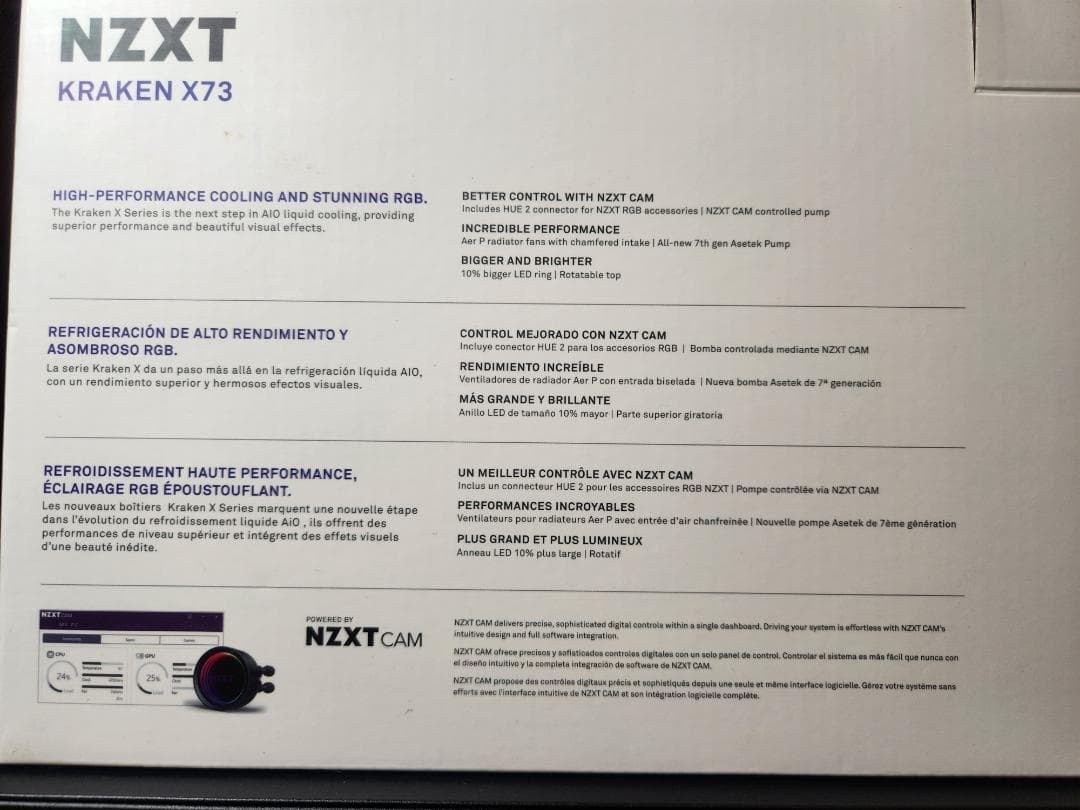 NZXT KRAKEN X73 360mm 液体冷却 AIO 液冷クーラー