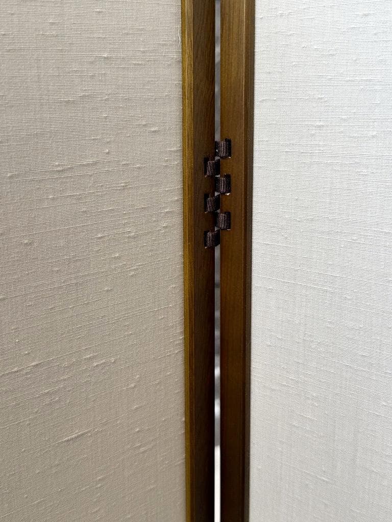 売約　茶器/茶道具　風炉先屏風　NT2431 紐蝶番 女桑 シンプルな衝立・屏風