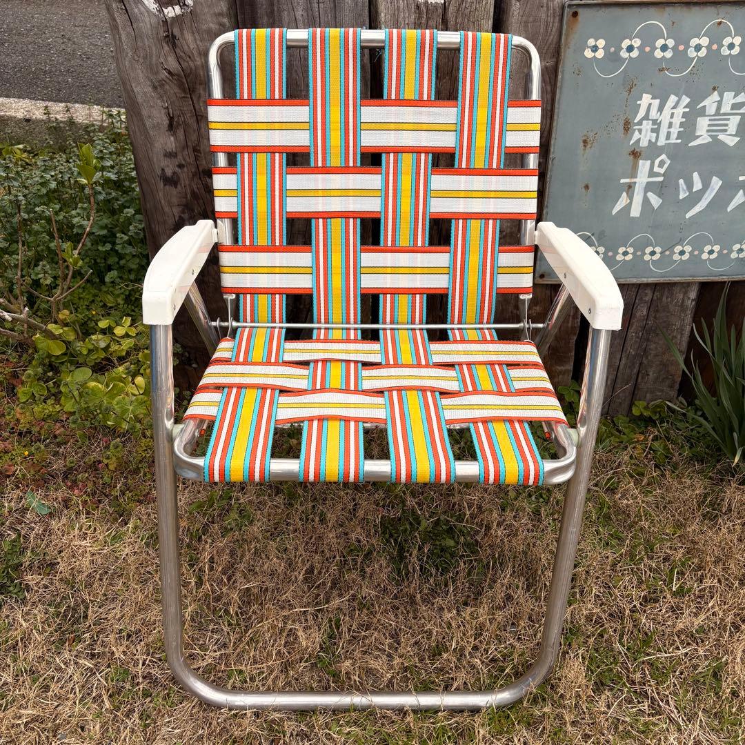 【1960s1970s USA vintage】ローンチェア イス 折り畳み椅子