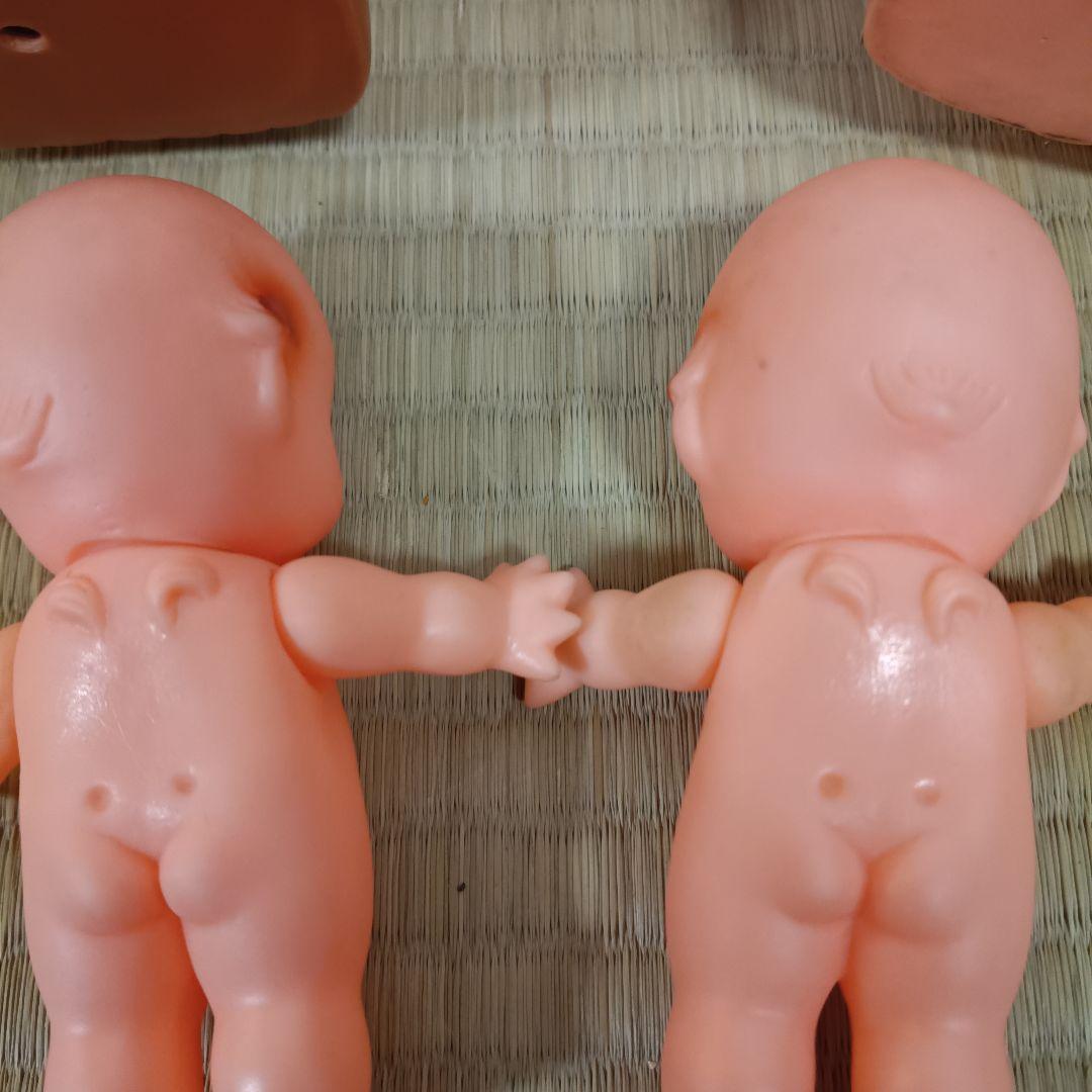 キューピー　昭和　レトロ　1970年代 黒　４体　セット　まとめ売り　羽　ソフビ