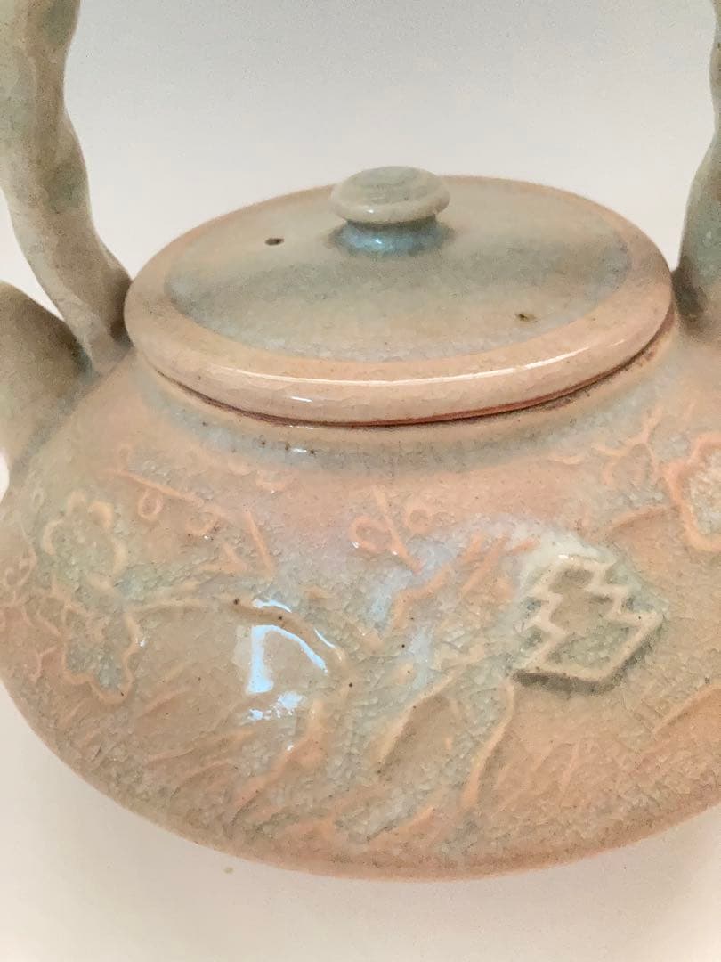【希少】小笠原流　三階菱　玉祖窯　煎茶道具 ボウフラ　ボーフラ　湯沸かし　水差し