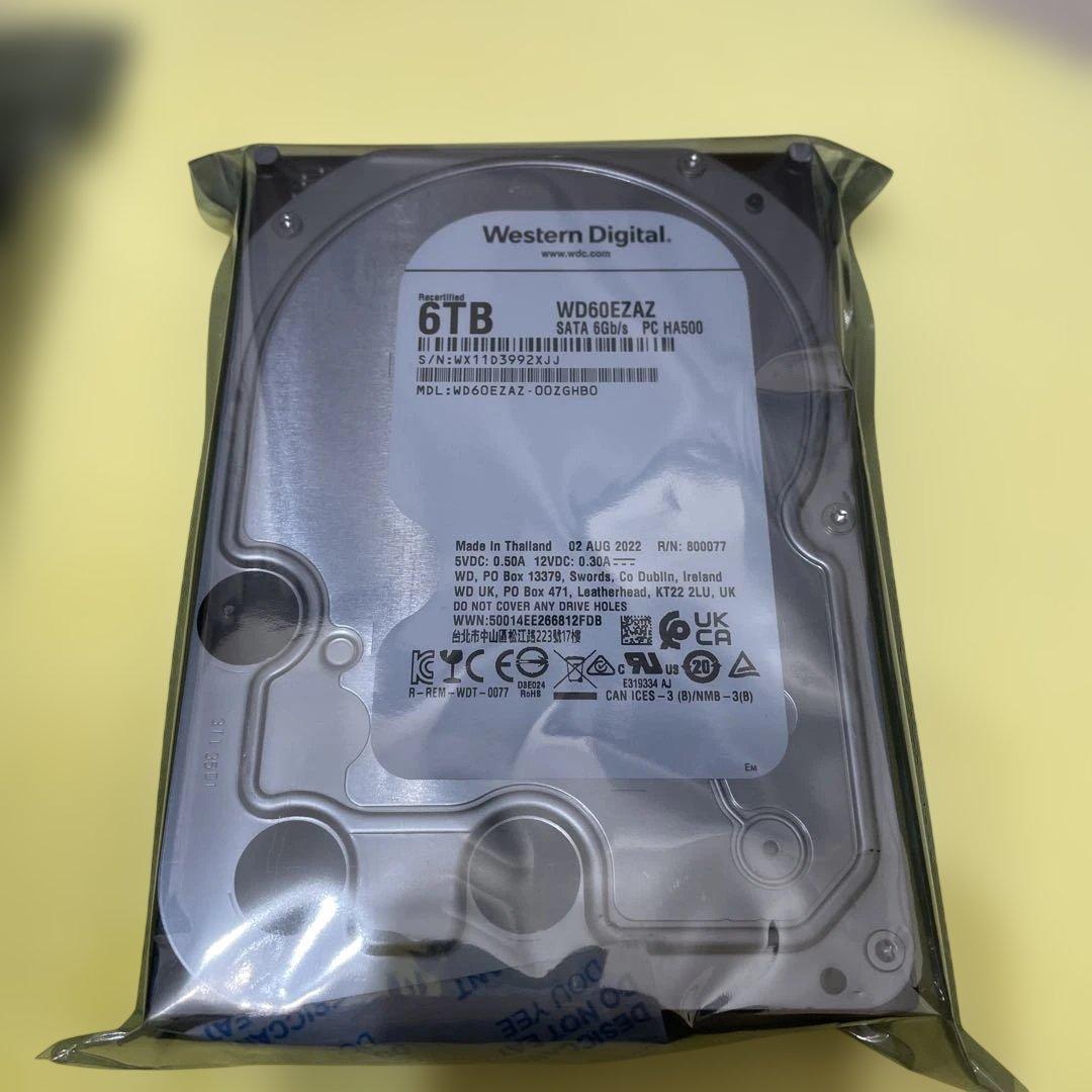 WD 6TB WD60EZAZ 内蔵型ハードディスクドライブ　3個セット　未開封