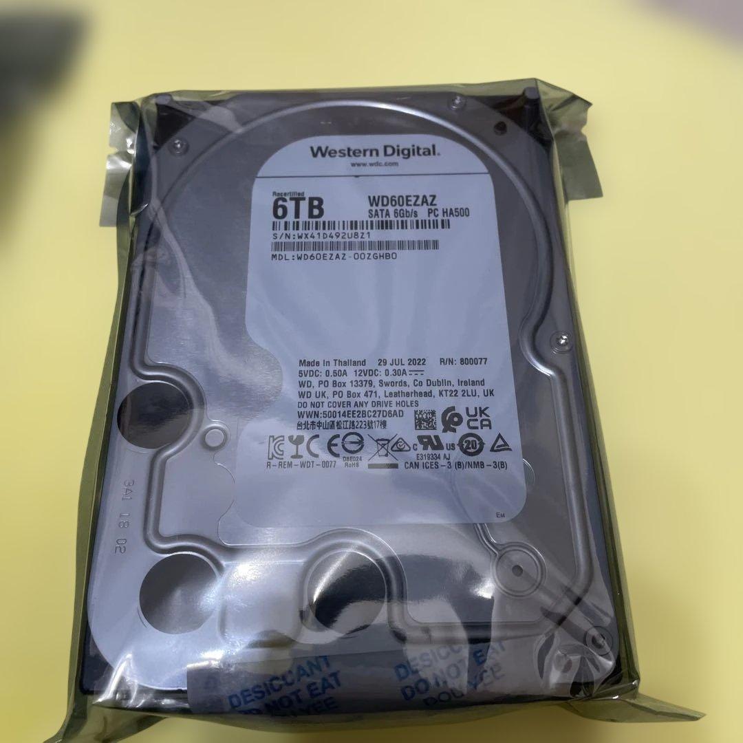 WD 6TB WD60EZAZ 内蔵型ハードディスクドライブ　3個セット　未開封