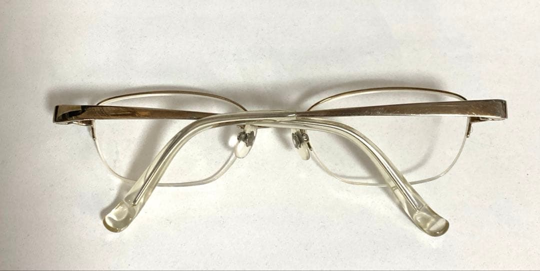 259xN9レ美品999.9/フォーナインズ 度入り眼鏡 S-243T ゴールド