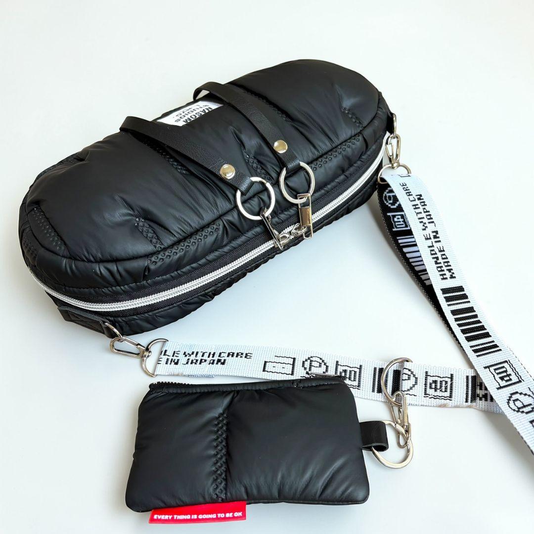 QUILTING shoulder bag ポーチ付き／black